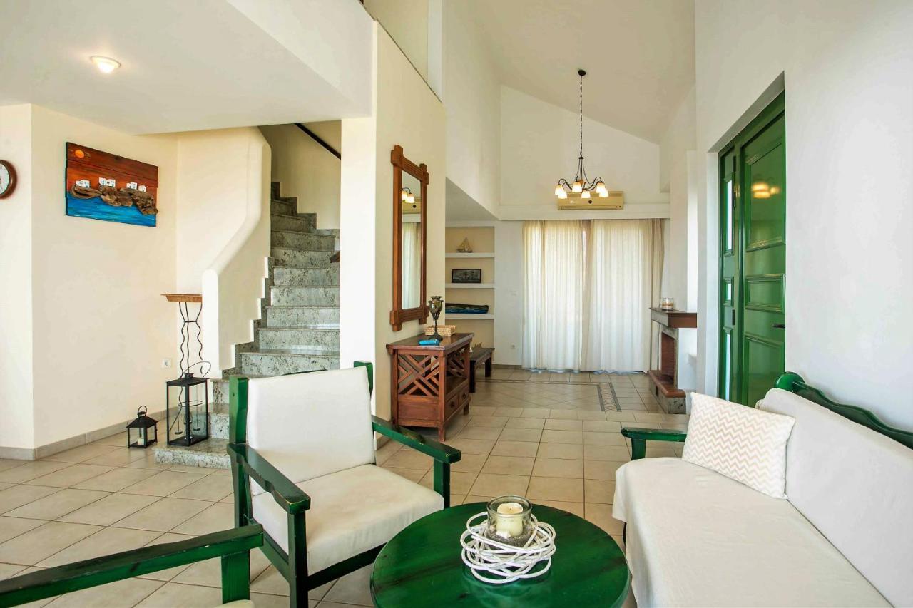 Beachfront Villa Rhodes Seashell Gennadi Bagian luar foto
