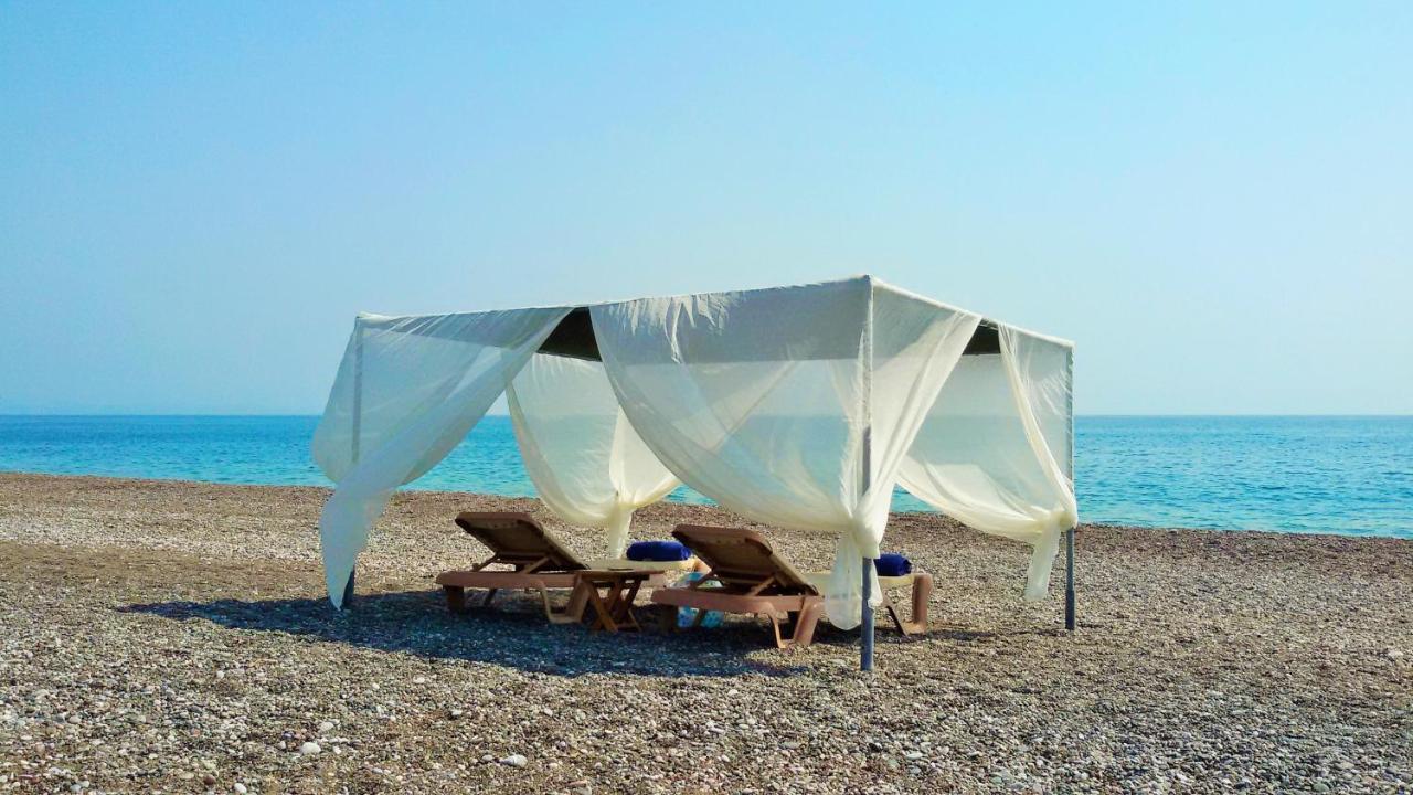 Beachfront Villa Rhodes Seashell Gennadi Bagian luar foto